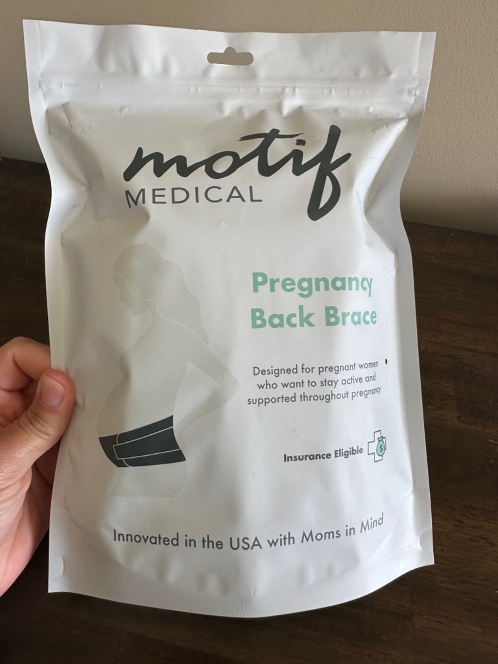 Motif Medical Pregnancy Back Brace - White